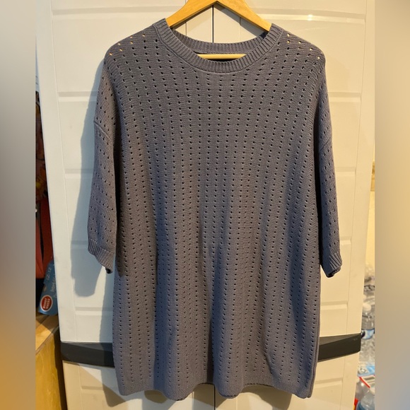 H&M Men's Textured Gray Crewneck Sweater - Picture 1 of 4